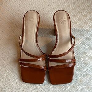Brown Heeled Sandals
